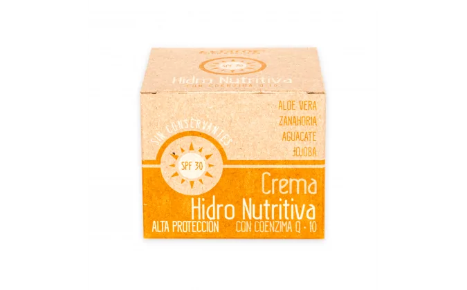 Crema hidro-nutritiva con coenzima Q10, SPF 30 (ALTO) 50 ml.