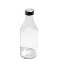 Garrafa de vidro com tampa de aço
