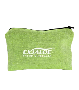 Necessaire verde de algodão reciclado