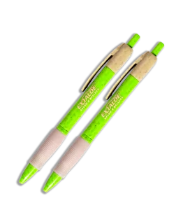 Lote de 2 bolígrafos de fibra de trigo