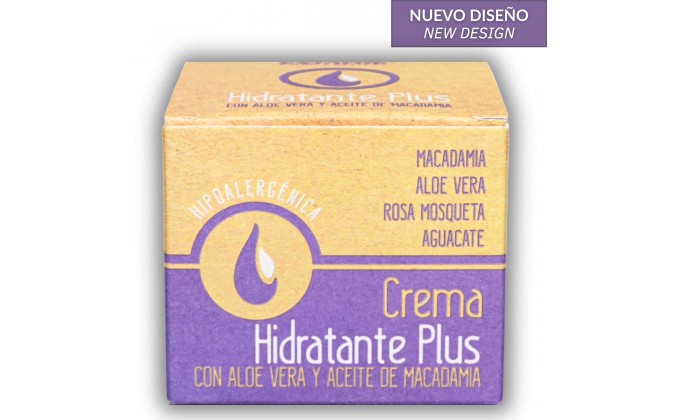 Crema Hidratante Plus con Aloe y Aceite de Nuez Macadamia