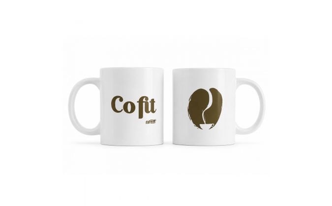 Caneca branca serigrafada CoFit